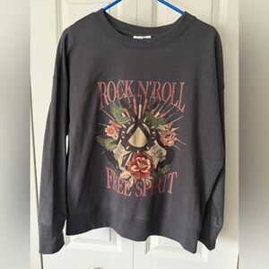 Rock 'N' Roll Free Spirit Graphic Sweater